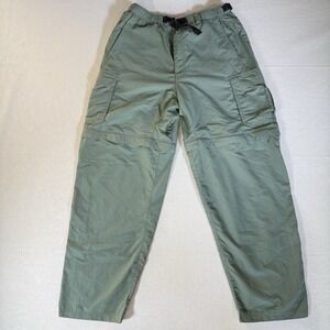 REI Convertible Pants Mens Size Medium (32x30) Cargo Pants Outdoors Nylon Green